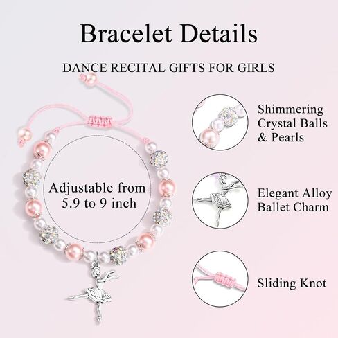 Dance Recital Gifts for Girls, Ballet Dancer Bracelet Jewelry, Ballerina Dance Gifts for Little Girls Granddaughter Daughter Niece Sister Dance Lover Team Friends in Kuwait