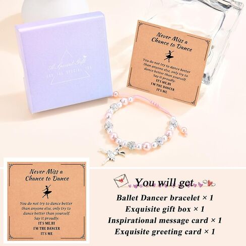 Dance Recital Gifts for Girls, Ballet Dancer Bracelet Jewelry, Ballerina Dance Gifts for Little Girls Granddaughter Daughter Niece Sister Dance Lover Team Friends in Kuwait