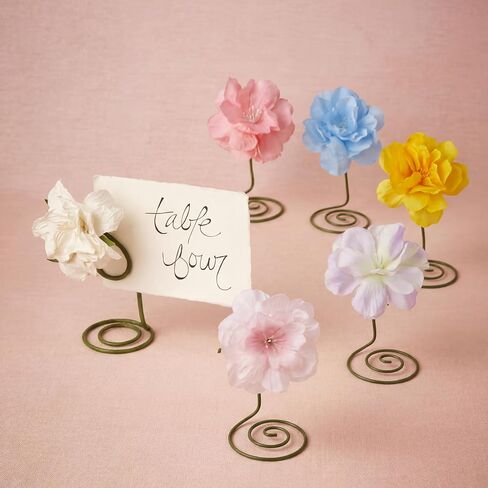Roowest 6 Pcs Tea Party Centerpieces Decorations for Tables Flower Photo Holders Picture Centerpieces Holders for Tea Party Baby Shower Wedding Birthday Favors in Saudi Arabia