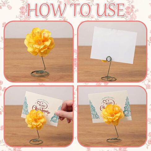 Roowest 6 Pcs Tea Party Centerpieces Decorations for Tables Flower Photo Holders Picture Centerpieces Holders for Tea Party Baby Shower Wedding Birthday Favors in Saudi Arabia