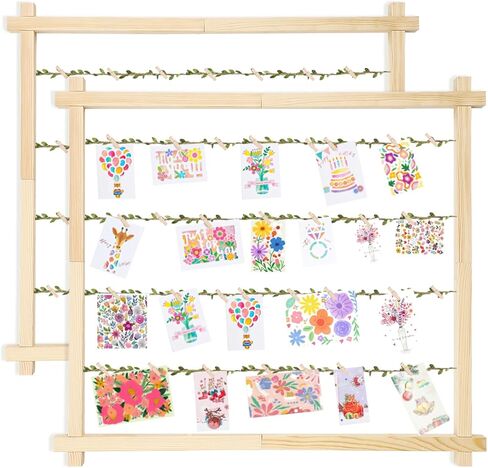 Photo Display Board with 30 Clips,Picture Frames Collage Wall Decor for Hanging Photos, Artworks, Postcards, Greeting Cards (Carbonized Black) in Saudi Arabia