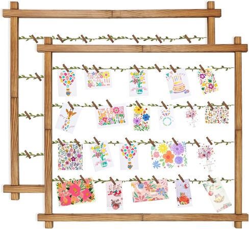 Photo Display Board with 30 Clips,Picture Frames Collage Wall Decor for Hanging Photos, Artworks, Postcards, Greeting Cards (Carbonized Black) in Saudi Arabia
