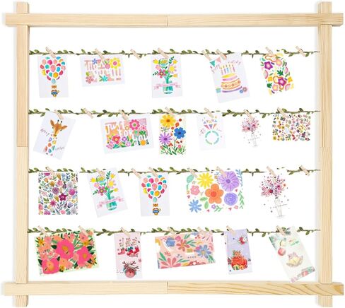 Photo Display Board with 30 Clips,Picture Frames Collage Wall Decor for Hanging Photos, Artworks, Postcards, Greeting Cards (Carbonized Black) in Saudi Arabia