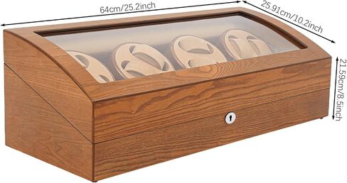 Automatic Watch Winder Display Box 5 Modes Watch Winder with Silent Motor Watch Display Case with 8+9 Slots Mechanical Watches Shaker for Most Automatic/Semi-Automatic Mechanical Watches (Brown) in Saudi Arabia