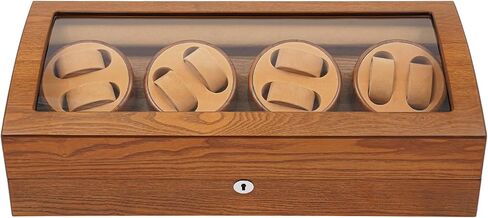 Automatic Watch Winder Display Box 5 Modes Watch Winder with Silent Motor Watch Display Case with 8+9 Slots Mechanical Watches Shaker for Most Automatic/Semi-Automatic Mechanical Watches (Brown) in Saudi Arabia
