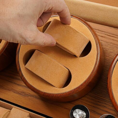 Automatic Watch Winder Display Box 5 Modes Watch Winder with Silent Motor Watch Display Case with 8+9 Slots Mechanical Watches Shaker for Most Automatic/Semi-Automatic Mechanical Watches (Brown) in Saudi Arabia