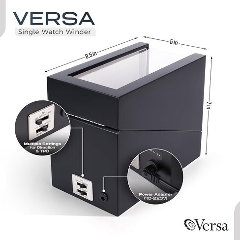 Versa Watch Winder with Storage, Automatic Watch Winder for Automatic Watches, Watch Winder with Storage, Compatible with Rolex in Saudi Arabia