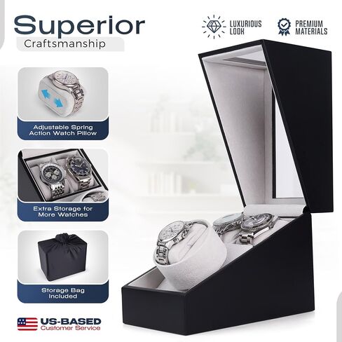 Versa Watch Winder with Storage, Automatic Watch Winder for Automatic Watches, Watch Winder with Storage, Compatible with Rolex in Saudi Arabia