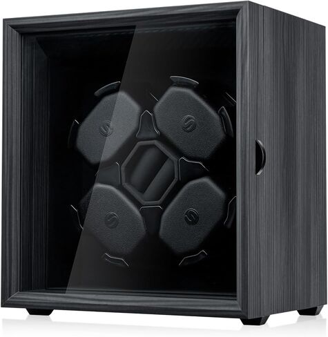 Mcbazel 4 Watch Winder for Automatic Watches, Automatic Watch Winder Box with Super Quiet Motor, 2 Rotation Mode & Ring Holder, Ideal Gift for Men, Father, Women [Black] in Saudi Arabia