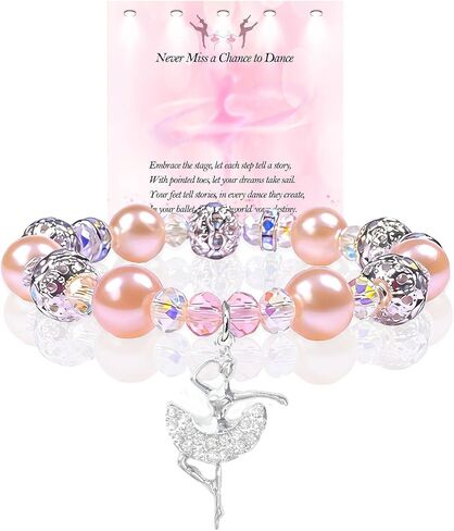 Dance Recital Gifts for Girls - Dance Ballerina Bracelet for Dance Lover Team Ballet Ballerina Gift Dancing School Competition Gifts in Saudi Arabia