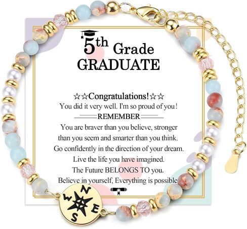 Graduation Gifts for Girls Women Her 5th 6th 8th Grade Elementary Middle High School College Master Degree Graduation Compass Bracelet Jewelry Present for Daughter Granddaughter Niece Sister Friends in Kuwait