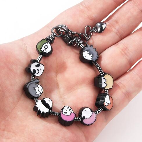 SONGCHANGJEWELRY Anime JJK DIY Charm Bracelet – Gojo, Yuji, Sukuna, Megumi, Mahito Figure Face Merch Jewelry – Gifts for Fans and Collectors in Kuwait
