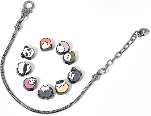 SONGCHANGJEWELRY Anime JJK DIY Charm Bracelet – Gojo, Yuji, Sukuna, Megumi, Mahito Figure Face Merch Jewelry – Gifts for Fans and Collectors in Kuwait
