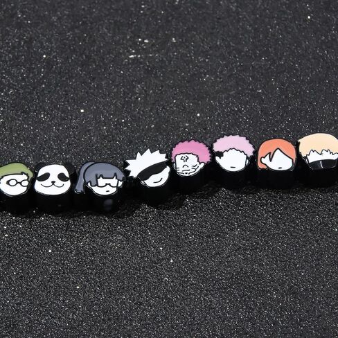 SONGCHANGJEWELRY Anime JJK DIY Charm Bracelet – Gojo, Yuji, Sukuna, Megumi, Mahito Figure Face Merch Jewelry – Gifts for Fans and Collectors in Kuwait