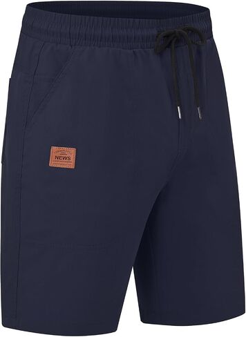 STICKON Men's Shorts Casual Elastic Waist Drawstring Summer Beach Short with 5 Pockets in Saudi Arabia