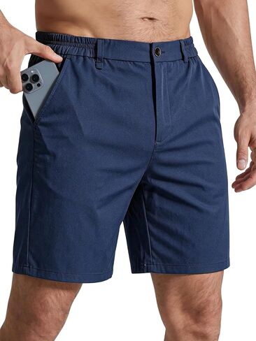JOTOOK Mens Casual Shorts 7 Inch Lightweight Golf Shorts Summer Quick Dry Elastic Waist Hiking Short with Pockets in Saudi Arabia