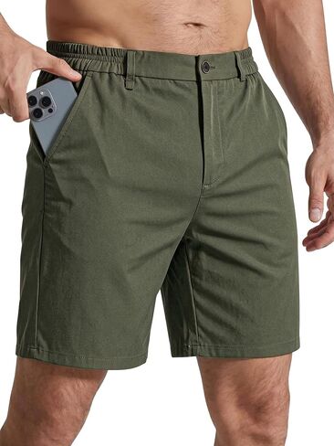 JOTOOK Mens Casual Shorts 7 Inch Lightweight Golf Shorts Summer Quick Dry Elastic Waist Hiking Short with Pockets in Saudi Arabia