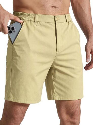 JOTOOK Mens Casual Shorts 7 Inch Lightweight Golf Shorts Summer Quick Dry Elastic Waist Hiking Short with Pockets in Saudi Arabia