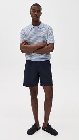 Wax London Men's Cotton Linen Kurt Shorts 7.5" in Saudi Arabia