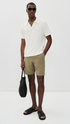 Wax London Men's Cotton Linen Kurt Shorts 7" in Saudi Arabia