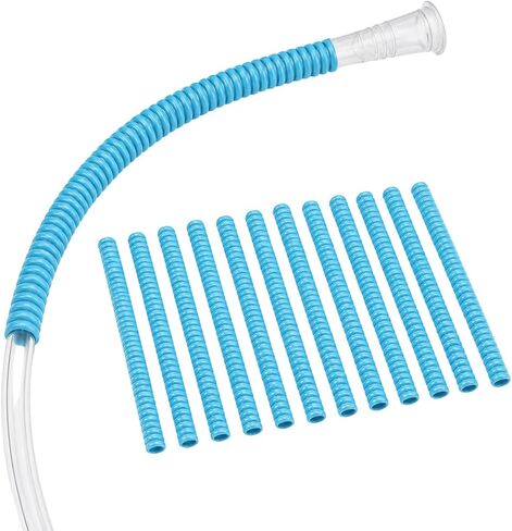 12 Pack Oxygen Tube Support Crimp Straightener Prevents Kinking, Tangles, Oxygen Tubing Protector,Accessories for Portable Oxygen Concentrator Fits Oxygen Cannula and Hose (Light Blue) in Saudi Arabia
