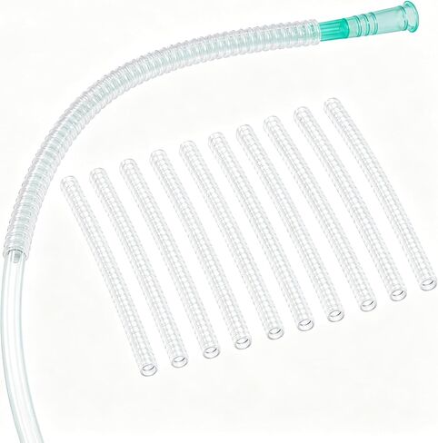 12 Pack Oxygen Tube Support Crimp Straightener Prevents Kinking, Tangles, Oxygen Tubing Protector,Accessories for Portable Oxygen Concentrator Fits Oxygen Cannula and Hose (Light Blue) in Kuwait
