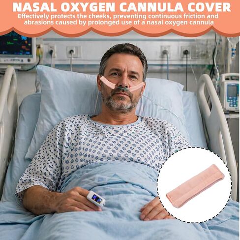 4 Pcs Nasal Oxygen Cannula Cover,Silky Satin Finish Oxygen Tubing Accessories,Covers for Oxygen Nasal Cannula to Prevent Facial Indentations and Irritation (Pink) in Kuwait