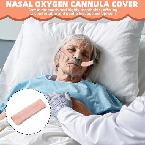 4 Pcs Nasal Oxygen Cannula Cover,Silky Satin Finish Oxygen Tubing Accessories,Covers for Oxygen Nasal Cannula to Prevent Facial Indentations and Irritation (Pink) in Kuwait