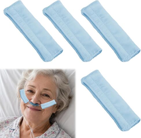 4 Pcs Nasal Oxygen Cannula Cover,Silky Satin Finish Oxygen Tubing Accessories,Covers for Oxygen Nasal Cannula to Prevent Facial Indentations and Irritation (Pink) in Kuwait