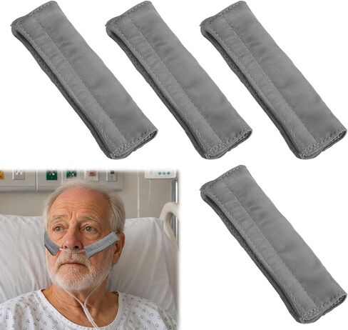 4 Pcs Nasal Oxygen Cannula Cover,Silky Satin Finish Oxygen Tubing Accessories,Covers for Oxygen Nasal Cannula to Prevent Facial Indentations and Irritation (Pink) in Kuwait