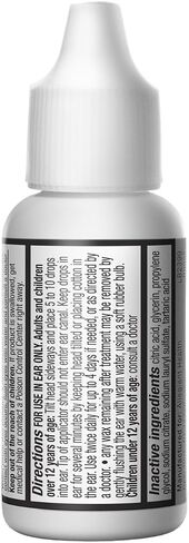 HealthA2Z® Ear Wax Removal Kit, Carbamide Peroxide 6.5%, Microfoam Cleansing Action, Alcohol Free, Includes Rubber Bulb & Dropper, 0.5 fl oz (15mL) in Kuwait