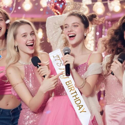 Birthday Sash and Tiara for Women – In My Birthday Era Rose Gold Rhinestone Headband, It’s My Bday Satin Sash, Classy Birthday Outfit Accessories in Saudi Arabia