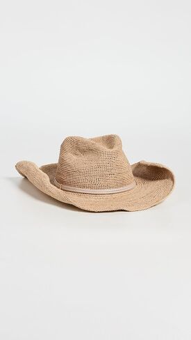 Hat Attack Women's Raffia Crochet Cowboy Hat in Saudi Arabia