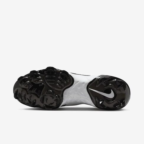 حذاء البيسبول Nike Alpha Huarache Elite 4 Low MCS للرجال (FD6255-108، أبيض/أسود) مقاس 13 in Kuwait