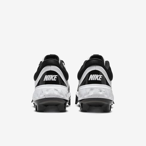 حذاء البيسبول Nike Alpha Huarache Elite 4 Low MCS للرجال (FD6255-108، أبيض/أسود) مقاس 13 in Kuwait