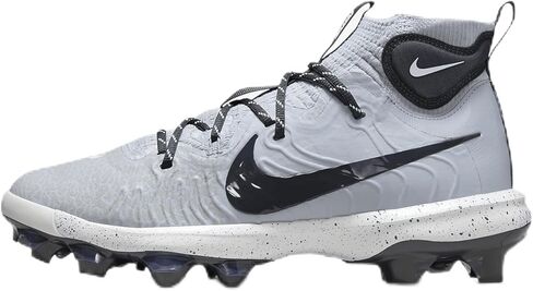 حذاء البيسبول Nike Alpha Huarache NXT MCS للرجال (DJ6519-003، رمادي ذئب/أبيض/بلاتيني نقي/رمادي دخاني داكن) مقاس 9 in Kuwait