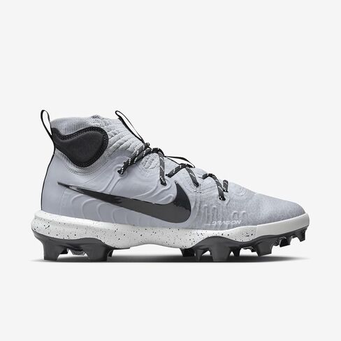 حذاء البيسبول Nike Alpha Huarache NXT MCS للرجال (DJ6519-003، رمادي ذئب/أبيض/بلاتيني نقي/رمادي دخاني داكن) مقاس 9 in Kuwait