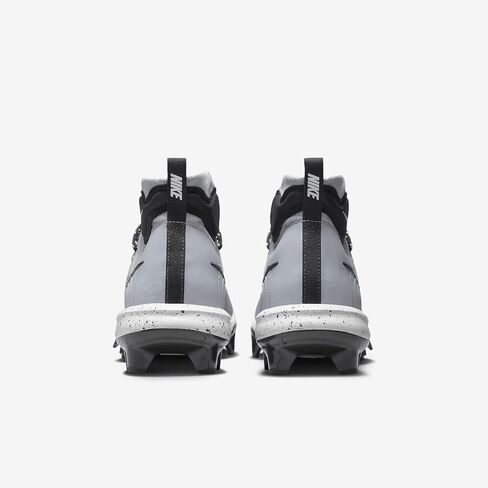 حذاء البيسبول Nike Alpha Huarache NXT MCS للرجال (DJ6519-003، رمادي ذئب/أبيض/بلاتيني نقي/رمادي دخاني داكن) مقاس 9 in Kuwait