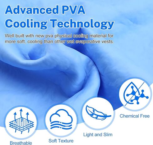 Ice Cooling Vest for Men Women, Reusable Adjustable Cold Coat Fabric Sport Cool Vest Body for Cycling, Running Outdoor Sports in Hot Weather in Saudi Arabia