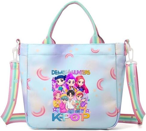 For Demon Hunters crossbody bag, For Korean idol,also a shoulder bag, features a cartoon pattern design. (Blue) in Saudi Arabia