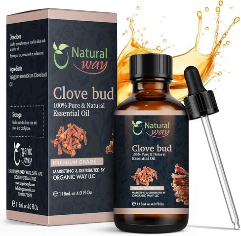 Clove Bud Essential Oil for Diffusers | Natural Aroma Oil for Home Fragrance, Humidifier & DIY Candle Making, Long Lasting Scent for Office, Bedroom & Soothing Scent 4 Fl Oz (120 mL) in Saudi Arabia