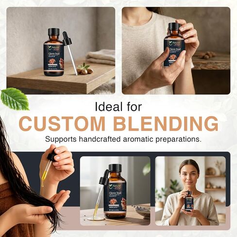 Clove Bud Essential Oil for Diffusers | Natural Aroma Oil for Home Fragrance, Humidifier & DIY Candle Making, Long Lasting Scent for Office, Bedroom & Soothing Scent 4 Fl Oz (120 mL) in Saudi Arabia