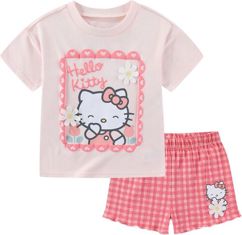 Hello Kitty Girls Short Sleeve T-Shirt and Shorts Set for Toddler in Saudi Arabia