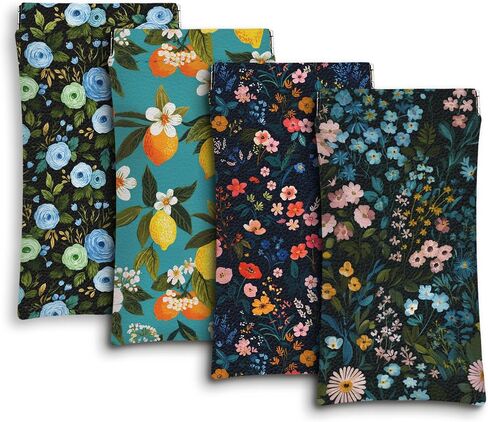 Eyeglass Cases 4 Pack,Boho Floral Pattern Sunglasses Case,PU Leather Soft Eye Glass Pouch for Women Men Student in Saudi Arabia
