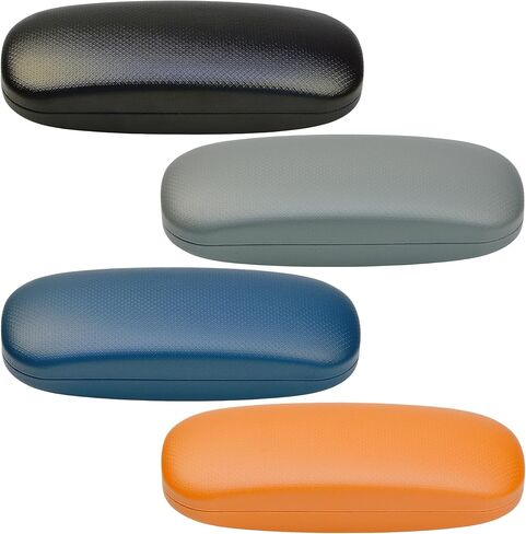 Glasses Case,Eyeglass Case 4 Pack for Women Men,Glasses Case Hard Shell,Hard Eye Glass Case for Travel Study Work,Hard Case for Glasses,Sunglasses Cases in Saudi Arabia