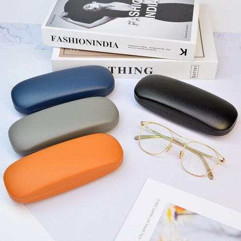 Glasses Case,Eyeglass Case 4 Pack for Women Men,Glasses Case Hard Shell,Hard Eye Glass Case for Travel Study Work,Hard Case for Glasses,Sunglasses Cases in Saudi Arabia