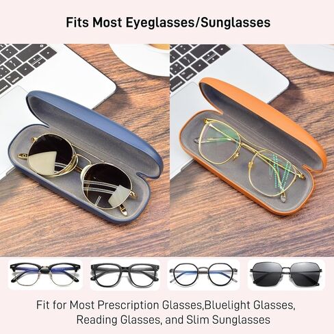 Glasses Case,Eyeglass Case 4 Pack for Women Men,Glasses Case Hard Shell,Hard Eye Glass Case for Travel Study Work,Hard Case for Glasses,Sunglasses Cases in Saudi Arabia