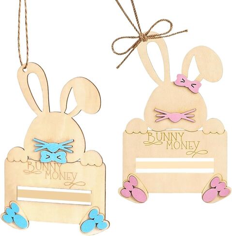 Cash Holder,Bunny Shape Lightweight Easter Favor | Easter Bunny Money Holder | for Boys Girls Teens Bedroom Living Room Home School Nursery in Kuwait