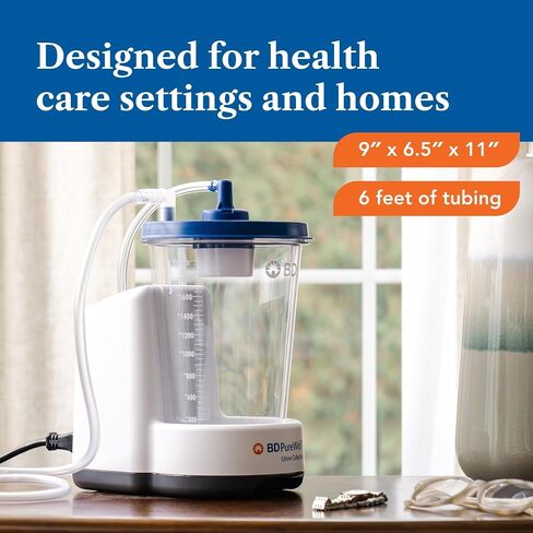PureWick Urine Collection System - Non-Invasive Urine Management Device for Home Use - Corded Suction System - Unisex - for Use with PureWick External Catheters Sold Separately - PW100 in Kuwait