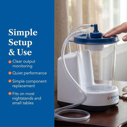 PureWick Urine Collection System - Non-Invasive Urine Management Device for Home Use - Corded Suction System - Unisex - for Use with PureWick External Catheters Sold Separately - PW100 in Kuwait